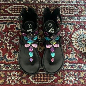 Jeweled gladiator sandals